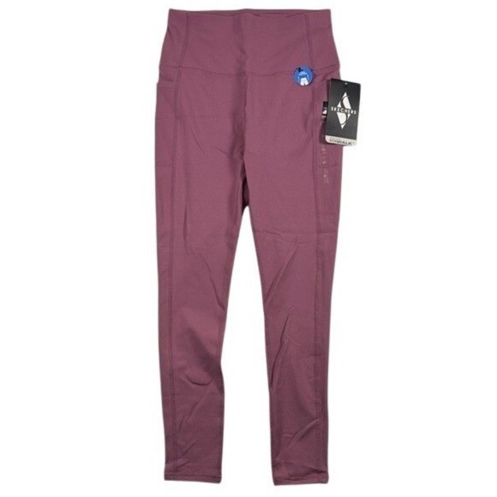Skechers GOwalk High Waisted Leggings Women S Purple Mauve‎ Pockets W03LG30B NEW